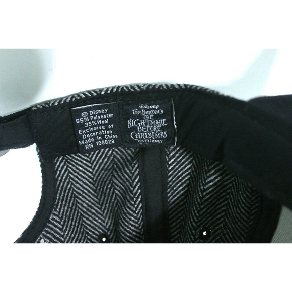 Burtons Nightmare Before Christmas Disney Wool Blend Hat Cap Herringbone Jack EC - Picture 7 of 7
